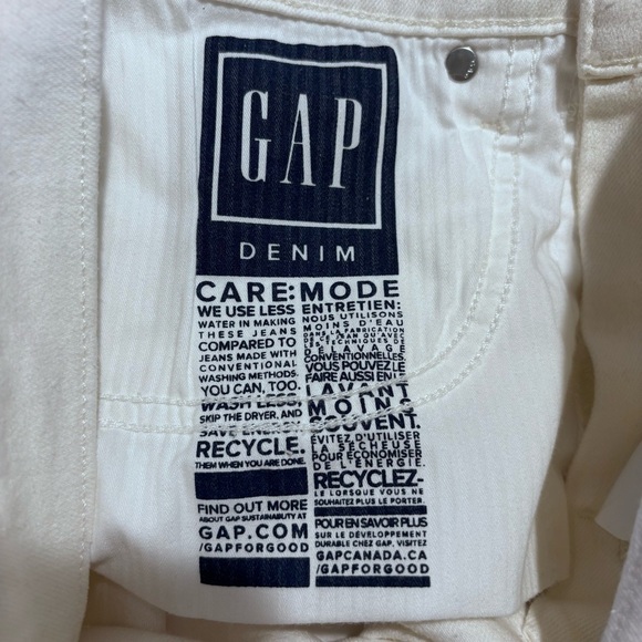 GAP Sz 29 Cigarette High Waist White Jeans NEW WITH TAGS - Picture 14 of 16